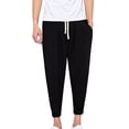thumbnail image 4 of Men's Classic-FIT Lantern Pants Linen Pants Fashionable Harlen Pants Leggings Spring/Summer Pants for Men Black XL, 4 of 7