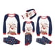 thumbnail image 2 of Pijamas familiares a juego de Navidad 2023 Camiseta con estampado de alce, copo de nieve y estrella de dibujos animados + Pantalones con estampado de luces de cadena Mono nuevo, 2 of 4