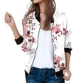 thumbnail image 1 of Chaqueta larga Gibobby para Mujer informal ligera con cremallera Estampado Floral Cuello levantado M, 1 of 5