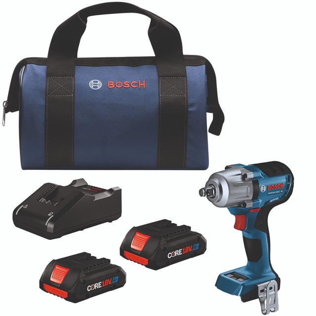 Llave de impacto Bosch GDS18V-330CB25 18V 1/2" con 2 baterías