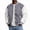 Light Gray, variant on Mens Fleece Varsity Jacket Casual Knit Stand Collar Snap Front Baseball Style Outerwear Ribbed Trim Regular Fit Black L