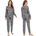 thumbnail image 1 of Xinhuaya Womens Pajama Set Long Sleeve Sleepwear Star Print Nightwear Soft Pjs Lounge Sets with Pockets, 1 of 10
