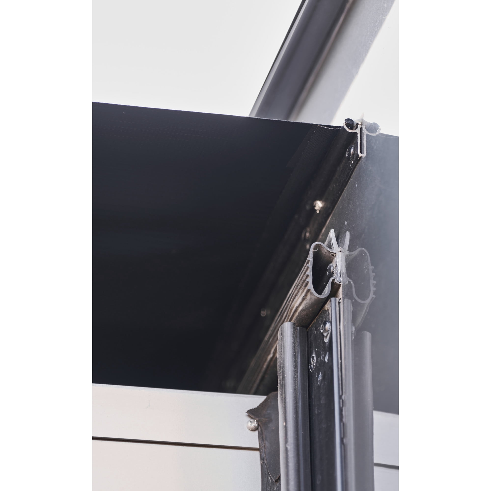 Velarium VSTK10201000 Complete Slide Topper Awning Roll Tube with White Canopy and White Hardware - 102" (Fits Rooms 91" to 97")