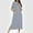 Gray, variant on Women Zip Up Nightgown Short Sleeve Sleepwear Long Lounge Dress with Pockets Soft Cotton Loungewear Pajamas