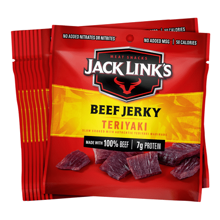 Jack Link's Teriyaki Beef Jerky, 20 Pack - 0.625 oz Bags