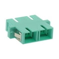 thumbnail image 1 of ACCL SC/UPC Multimode Duplex Fiber Optic Coupler with Flange, Aqua, 5 Pack, 1 of 1