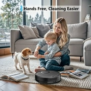 GOOVI Robot Vacuum and Mop Combo, Robotic Vacuum Cleaner with Schedule, Wi-Fi/App/Remote, Self-Charging, Slim, Ideal for Hard Floor, Pet Hair