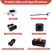 【Newly Upgrade】 Furniture Dolly - Furniture Movers with 5 Wheels, 360° Rotatable and Lockable