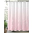 thumbnail image 2 of Shower Curtain Ombre Pink Stripes Bathroom Curtains with Hooks, Waterproof Fabric Striped Lines Waves Bath Shower Curtains Set for Bathroom Bathtubs Decor 72x72 Inch, 2 of 8