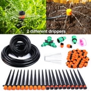 Garden Irrigation System, 1/4" & 2/5" Distribution Tubing Watering Drip Kit, DIY Saving Water Automatic Irrigation Equipment Set for Garden Greenhouse, Flower Bed, Patio, Lawn