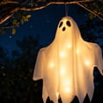 thumbnail image 6 of Halloween Hanging Ghost Light Decoration, LED Glowing Ghost Ornaments for Indoor Outdoor Party, Battery Operated Festival Decor for Yard and , 1Pack White, 6 of 7
