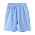 thumbnail image 3 of Afuyipoi Shorts for Boys Size 10-12,Solid Color Quick-Dry Breathable Summer Casual Shorts Blue, 3 of 6