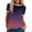 Purple, variant on Scyoekwg Womens Comfy Clothes Round Neck Basic Tops Lightweight Loose Trendy Gradient Color Blouses (Green,L)