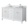 thumbnail image 5 of Vanity Art 60" Bathroom Vanity with Sinks and Engineered Marble Top, Freestanding Storage Cabinet with 2 Drawers, 2 Shelves and 1 Flip Down Tray, 5 of 9