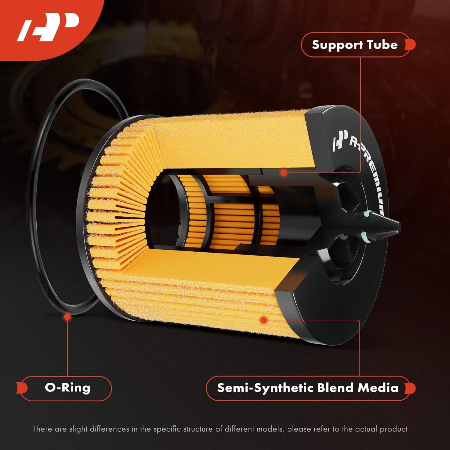 A-Premium 4-PC 10K Miles Protection Oil Filter Compatible with BMW 320i, 323Ci, 323i, 323is, 325Ci, 325i, 325xi, 328Ci, 328i, 328is, 330Ci, 330i, 330xi, X5, 525i, 525xi, 528i, 530i, 530xi & Ford GT