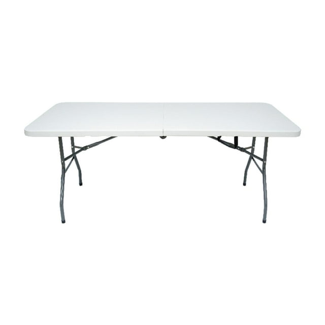 Tnarru Table de Camping Pliante, Table à Manger Pliante Multifonctionnelle, Portable et Robuste, pour Fêtes, Extérieur, Intérieur et Expositions 152cmx75cmx74cm