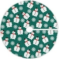 thumbnail image 1 of FMSHPON Snowmen Christmas Texture Xmas Christmas Tree Skirt Stand Mat for Holiday Party Decoration Indoor Outdoor 48 inches, 1 of 6