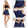 thumbnail image 3 of Falda de tenis para mujer Falda pantalón atlética plisada ligera Deportes Golf Minifalda para correr con bolsillos y pantalones cortos-012-azul profundo Vhermosa Shorts, Pantalones y Faldas, 3 of 7
