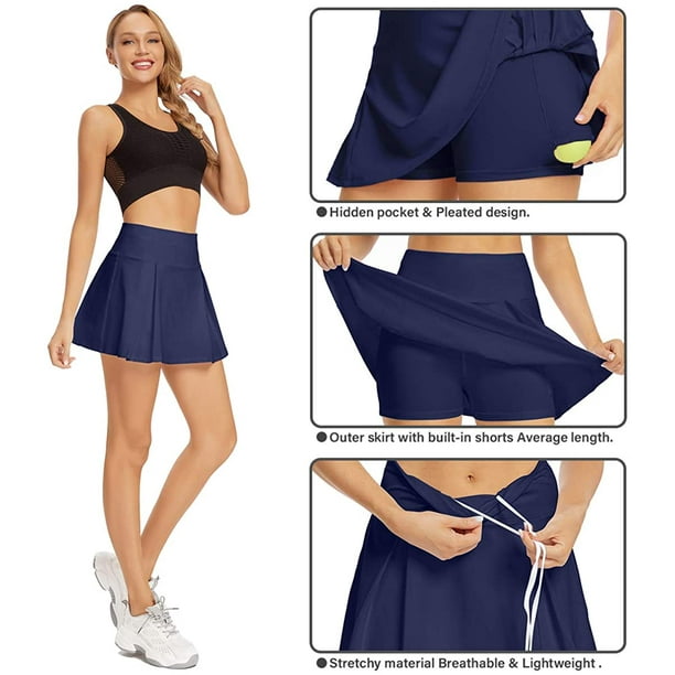 Women's Tennis Skirt Lightweight Pleated Athletic Skorts Sports