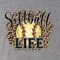 thumbnail image 2 of Softball Life Animal Print Girl Sports Tri-Blend Racerback Tank Top, Premium Heather, X-Large, 2 of 5