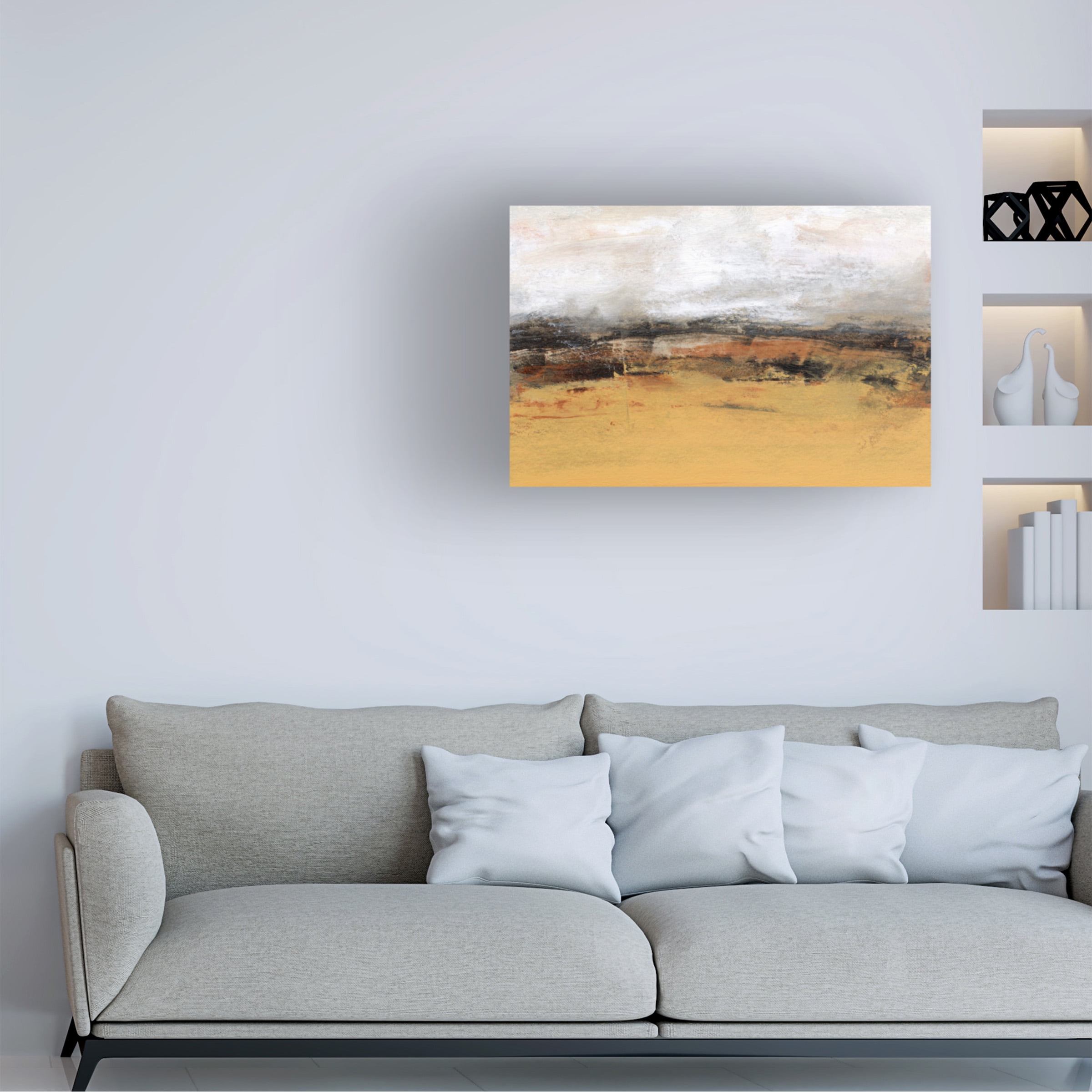 Sharon Gordon 'Bridges Ochre IV' Canvas Art