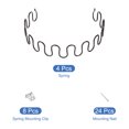 thumbnail image 3 of Uxcell 4Sets Kits de Reemplazo de Resortes de Tapicería, Kit de Reparación de Cojines Hundidos de 21.65" con Clips y Clavos para Muebles, 3 of 7