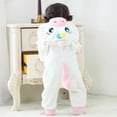 thumbnail image 5 of URMAGIC Newborn Baby Cute Unicorn Winter Warm Fleece Zip Up Hooded Jumpsuit with Tail, 5 of 10