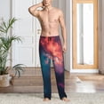 thumbnail image 2 of Rocae Cosmic Paint Swirl Mens Pajama Pants Pj Pants Mens Lounge Pants-Medium, 2 of 6