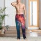 thumbnail image 2 of Fotbe Cosmic Paint Swirl Pantalones de Pijama para Hombre, Pantalones de Dormir, Pantalones de Casa con Cintura Ajustable y Bolsillos-XX-Large, 2 of 6