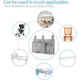 thumbnail image 4 of Bed Organizer Storage Bag 8 Pockets Dorm Room Essentials for College Students as Dorm Bunk Bed Accessories Bedside Handrail Pockets Organizer for Bunk Bed Shelf (Grey), 4 of 7