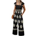 thumbnail image 1 of Mono Happy Sailed negro con estampado bohemio para mujer, 1 of 7
