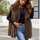 thumbnail image 5 of Chaqueta de abrigo cálida para mujer, de invierno, lisa, con cuello en V, 5 of 8