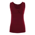 thumbnail image 3 of Ohufall Nursing Tank Tops for Women Summer Solid Casual Sleeveless Maternity Shirts for Breastfeeding Women V-Neck Pregnancy Tanks, 3 of 4