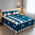 thumbnail image 6 of PONPRNGY Set of 3 Ruffle Farmhouse Skirt Bedspread Set for Home, 59x78 inch, Includes 2 Pillowcases, 6 of 9