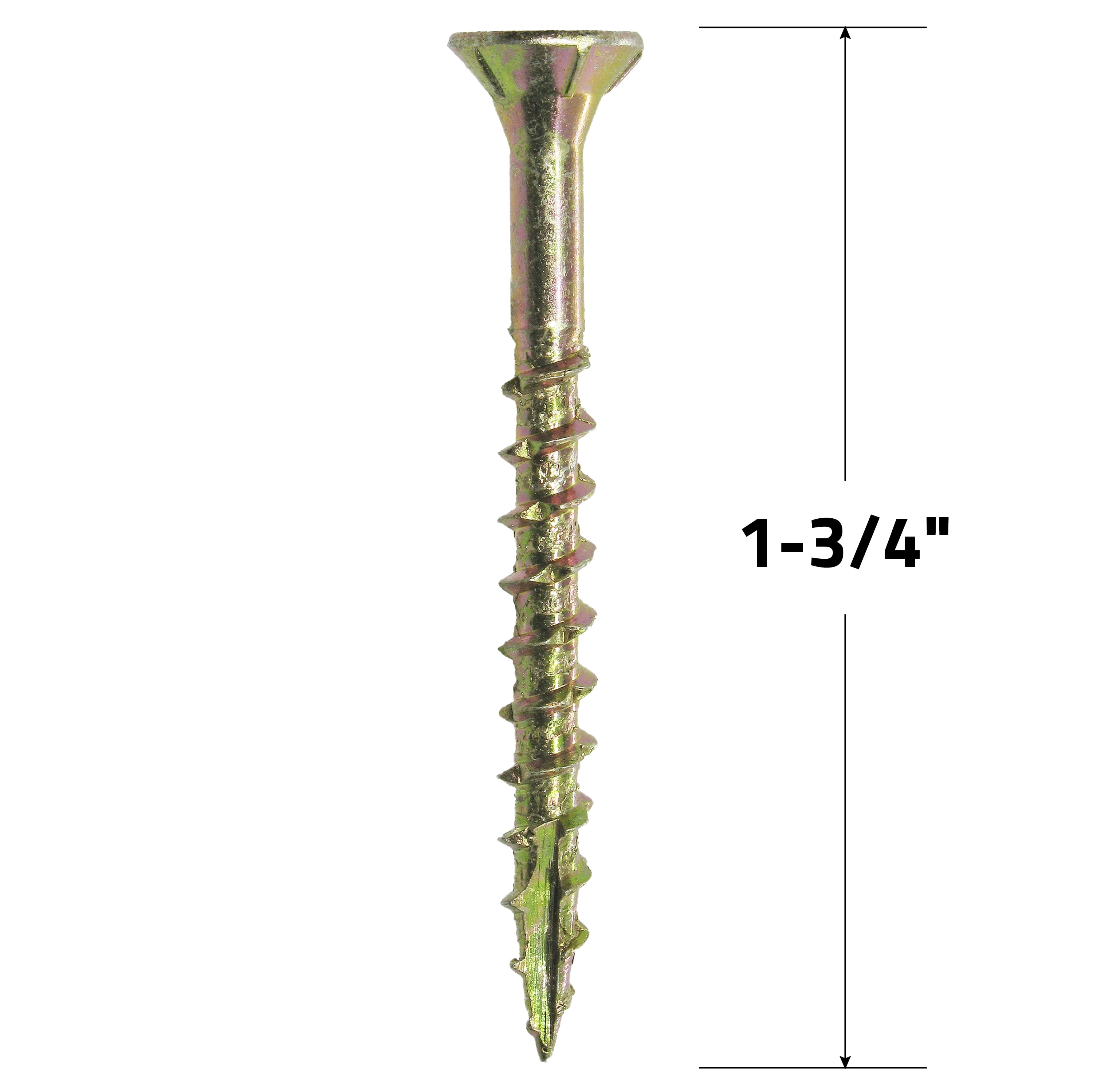 Grip-Rite #8 X 1-3/4 in. Star Drive Gold Construction Wood Screw 1 lb.