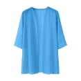 thumbnail image 5 of Short Sleeve Chiffon Cardigans for Women Lightweight Irregular Hem Open Front Cardigan Shrugs Mesh Beach Cover Ups, 5 of 7