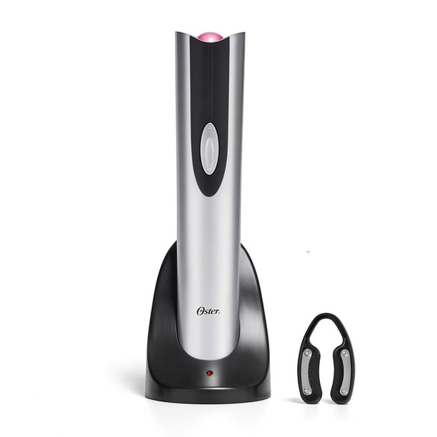 Abridor eléctrico de botellas de vino Oster inalámbrico con cortador de papel
