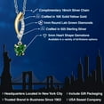 thumbnail image 2 of Gem Stone King 925 Silver and 10K Yellow Gold Green Nano Emerald and White Lab Grown Diamond Pendant Necklace for Women | 0.53 Cttw | Gemstone May Birthstone | Heart Shape 5MM | With 18 inch Chain, 2 of 6