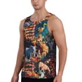 thumbnail image 2 of Pofeuu Whimsical Animal Spiral Print Men's Workout Tank Tops Sleeveless Muscle Gym Shirt Quick Dry-4X-Large, 2 of 7