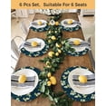 thumbnail image 4 of 13 Inch Round Placemats Set of 4, Blue Summer Botanical Non Slip Heat Insulation PP Table Mats, Green Spring Floral Birds Farmhouse Washable Place Mats for Kitchen Dining Party Table Decor, 4 of 7