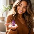 thumbnail image 7 of SLYNSHome Mini Resin Halloween Gnome Figurines,Purple Spooky Ghost Dwarf Statues, Tiny Tabletop Decor Ornaments For Indoor Holiday Scene Arrangement, 7 of 7
