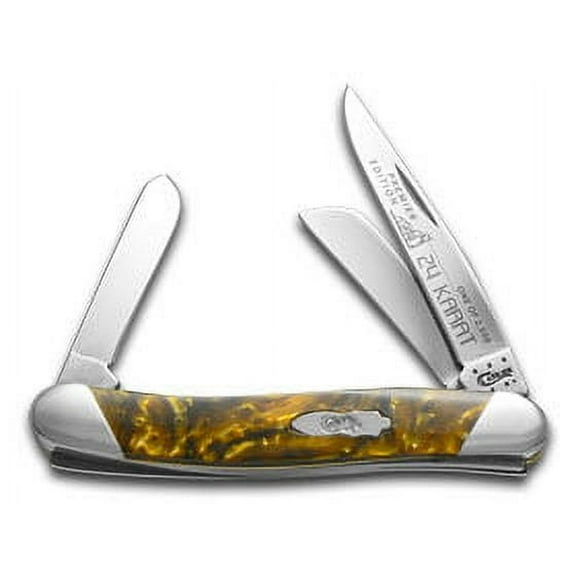 Case XX Knives Slant Series 24 Karat Corelon Medium Stockman 1/2500 Pocket Knife