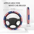 thumbnail image 2 of Yiaed America Flags3 Steering Wheel Cover,Universal 15 Inch Anti Slip Steering Wheel Protector Car Accessories Interior for Auto Truck SUV, 2 of 5