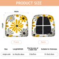 thumbnail image 3 of Yellow and Gray Pioneer Flower Seat Covers for Dining Room Chairs Set Of 4,Stretch Printed Washable Chair Seat Cover with Elastic Ties and Button,Removable Waterproof Couch Cushion Covers, 3 of 6