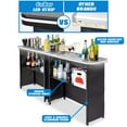 thumbnail image 6 of GoBar Portable Double Bar Table Set with Multi-Color LED Lights - Mobile Bartender Station for Events - Includes Carrying Case, 6 of 6