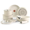 thumbnail image 1 of T-FAL, Ingenio Essentials, Pots and Pan Set, Granite Titanium Non Stick, 11 Piece, Detachable Handle Cookware, Oven Broiler Safe 500F, Stackable, Frying Pans, DiYANTONasher Safe, RV, Beige, 1 of 5