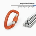 thumbnail image 3 of XINDA Conector de bloqueo de seguridad en forma de D Accesorios protectores de escalada en roca (naranja), 3 of 12