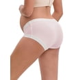 thumbnail image 2 of DARING DIVA Ice Silk Maternity Panties Under the Bump Briefs M 1 Pink 1 Beige, 2 of 6