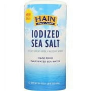 Hain, Sea Salt, Iodized, Size 21 Oz No Artificial Ingredients (Pack of 8)