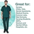 thumbnail image 3 of Natural Uniforms Men Scrub Set, Men Medical Uniforms 102 (Hunter Green, XX-Large), 3 of 7